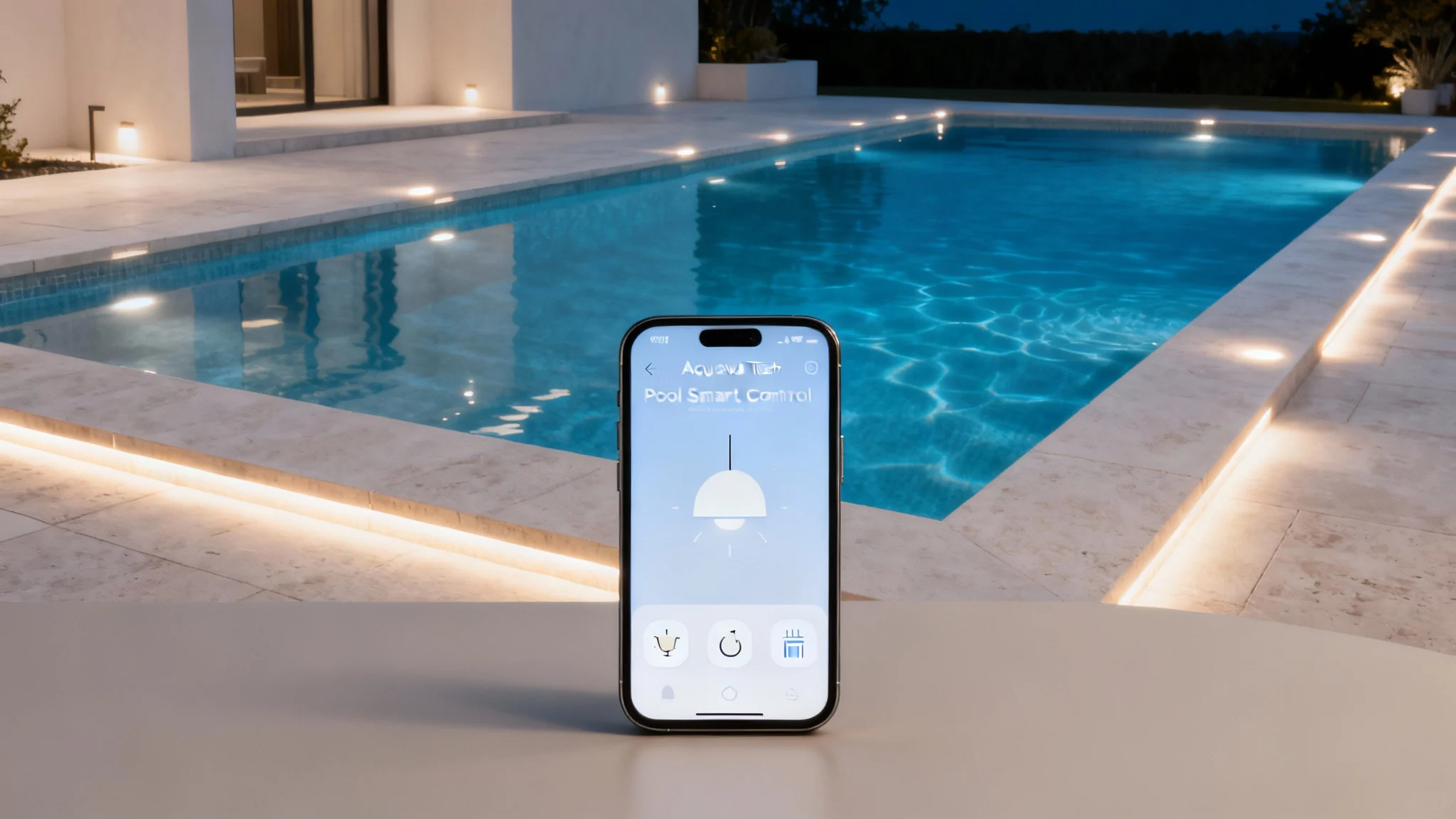 Piscina AcuaNova con sistema SmartControl avanzado y automatización completa